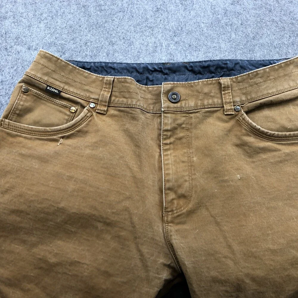 Kuhl Rydr Pants Mens 36x32 Brown Straight Fit Outdoor Hiking Workwear Durable - Picture 7 of 15